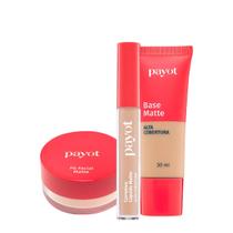 Kit Payot Alta Cobertura Cor 2 Base Corretivo e Pó Solto (3 produtos) Kit Payot Alta Cobertura Cor 2 Base Corretivo e Pó Solto (3 produtos)