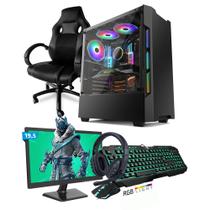 Kit PC Gamer Smart SMT81469 Intel i5 8GB (GeForce GTX 1650 4GB) SSD 480GB + Monitor 19,5 + Cadeira Gamer