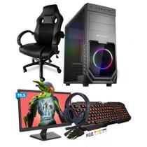 Kit PC Gamer Smart SMT81472 Intel i5 8GB (GeForce GTX 1650 4GB) SSD 480GB + Monitor 19,5 + Cadeira Gamer