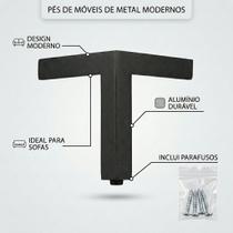 Kit Pé Alumínio 15cm Tripé Para Marcenaria Sofá Rack E Guarda Roupa Kit Pé Alumínio 15cm Tripé Para Marcenaria Sofá Rack E Guarda Roupa
