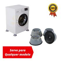 Kit Pé Nivelador De Máquina Lavar Regulador Calço Anti Vibração