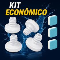 Kit Pé Nivelador + Pastilhas de Limpeza Para Lavadora Consul e Brastemp Kit Pé Nivelador + Pastilhas de Limpeza Para Lavadora Consul e Brastemp