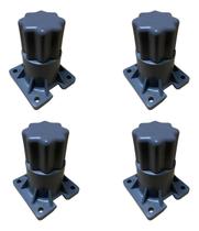 Kit Pé Nivelador Pp Para Balcão Expositor Gelopar Original