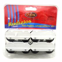 Kit Pé Rodizio Para Fogão Geladeira e Freezer Extra Forte Kit Pé Rodizio Para Fogão Geladeira e Freezer Extra Forte