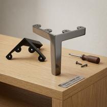 Kit Pé Tripé Alumínio 15cm Para Sofá Rack Armário Poltrona E Móveis Kit Pé Tripé Alumínio 15cm Para Sofá Rack Armário Poltrona E Móveis