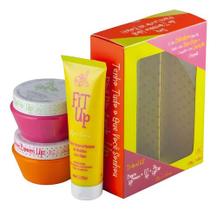 Kit Peach Up Boom Boom Up 80g Fit Up 60g Sugar Up 80g com Creme Hidratante Anticelulite Esfoliante Algas e Redutor De Medidas Estrias Bumbum Perfeito