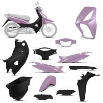 Kit Peças Plásticas Biz 125 2010 Rosa Ágata Perolizado Kit Peças Plásticas Biz 125 2010 Rosa Ágata Perolizado