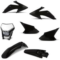 Kit peças plástico crf 230 2008/14 + farol