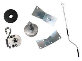 Kit Peças: Redutor Catraca, Buchas 2.5", Suportes, Manivela 1m: Toldo Cortina Retrátil