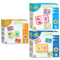 Kit Pedagógico 3 Jogos Madeira Alfabeto Números Opostos Nig Kit Pedagógico 3 Jogos Madeira Alfabeto Números Opostos Nig