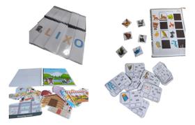 Kit Pedagógico para psicopedagogos para estimulação Alfabetização Cognição Linguagem Autismo