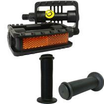 Kit Pedal Rosca Fina Mais Punho Para Bicicleta Do Aro 16 Kit Pedal Rosca Fina Mais Punho Para Bicicleta Do Aro 16