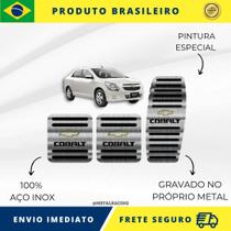 KIT Pedaleira de Carro 100% AÇO INOX modelo do carro Chevrolet Cobalt 2011 Acima Envio Rápido Brasil