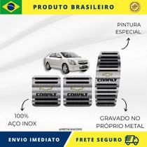 KIT Pedaleira de Carro 100% AÇO INOX modelo do carro Chevrolet Cobalt 2011 Acima Envio Rápido Brasil