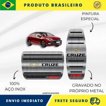 KIT Pedaleira de Carro 100% AÇO INOX modelo do carro Chevrolet Cruze Rs 2021 Acima Acima Envio Rápido Brasil