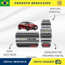 KIT Pedaleira de Carro 100% AÇO INOX modelo do carro Chevrolet Cruze Rs 2021 Acima Envio Rápido Brasil