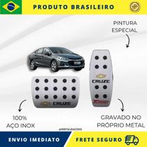 KIT Pedaleira de Carro 100% AÇO INOX modelo do carro Chevrolet Cruze Turbo 2016 Acima Envio Rápido Brasil
