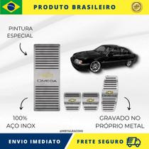 KIT Pedaleira de Carro 100% AÇO INOX modelo do carro Chevrolet Omega Manual 1993 Acima, Premium Envio Rápido Brasil - Metal Racing