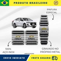 KIT Pedaleira de Carro 100% AÇO INOX modelo do carro Chevrolet Onix Plus 2019 Acima Envio Rápido Brasil