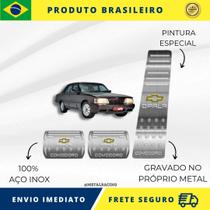 KIT Pedaleira de Carro 100% AÇO INOX modelo do carro Chevrolet Opala Comodoro 1968 até 1992 Envio Rápido Brasil