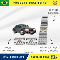 KIT Pedaleira de Carro 100% AÇO INOX modelo do carro Chevrolet Opala Comodoro de 1968 até 1992 Envio Rápido Brasil