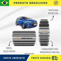 KIT Pedaleira de Carro 100% AÇO INOX modelo do carro Chevrolet Sonic At 2012 Acima Envio Rápido Brasil