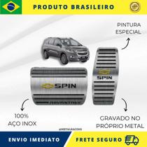 KIT Pedaleira de Carro 100% AÇO INOX modelo do carro Chevrolet Spin Advantage 2012 Acima Envio Rápido Brasil