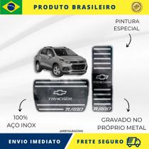 KIT Pedaleira de Carro 100% AÇO INOX modelo do carro Chevrolet Tracker Turbo 2020 Acima Envio Rápido Brasil
