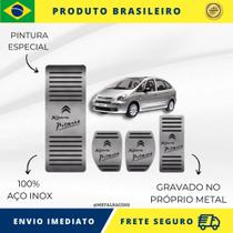 KIT Pedaleira de Carro 100% AÇO INOX modelo do carro Citroen Xsara Picasso Break 1999 Acima Envio Rápido Brasil - Metal Racing