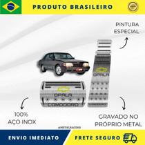 KIT Pedaleira de Carro 100% AÇO INOX modelo do carro Opala Comodoro 1968 até 1992 Envio Rápido Brasil - Metal Racing