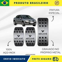 KIT Pedaleira de Carro 100% AÇO INOX modelo do carro Renault Megane 1998 acima Manual serve com perfeição Premium Envio Rápido Brasil