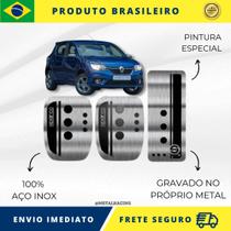 KIT Pedaleira de Carro 100% AÇO INOX modelo do carro Sandero Gt Line 2011 Manual serve com perfeição Premium Envio Rápido Brasil