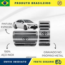KIT Pedaleira de Carro 100% AÇO INOX modelo do carro Toyota Corolla Xei 2020 acima Envio Rápido Brasil