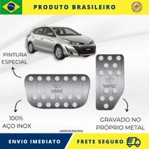 KIT Pedaleira de Carro 100% AÇO INOX modelo do carro Toyota Yaris 2018 acima Envio Rápido Brasil - Metal Racing