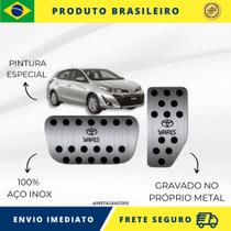 KIT Pedaleira de Carro 100% AÇO INOX modelo do carro Toyota Yaris 2018 acima Envio Rápido Brasil