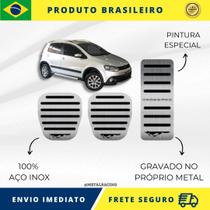 KIT Pedaleira de Carro 100% AÇO INOX modelo do carro Volkswagen Crossfox Manual 2005 acima Envio Rápido Brasil
