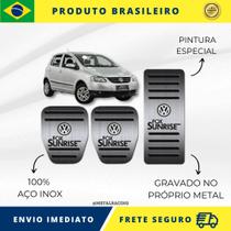 KIT Pedaleira de Carro 100% AÇO INOX modelo do carro Volkswagen Fox Sunrise 2010 acima Envio Rápido Brasil - Metal Racing
