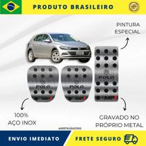 KIT Pedaleira de Carro 100% AÇO INOX modelo do carro Volkswagen Polo Mpi 2018 acima Envio Rápido Brasil