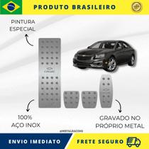 KIT Pedaleira de Carro E Descanso de PÉ 100% AÇO INOX modelo do carro Chevrolet Cruze Sport6 2011 Acima Envio Rápido Brasil