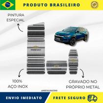 KIT Pedaleira de Carro E Descanso de PÉ 100% AÇO INOX modelo do carro Chevrolet Tracker 2020 Acima Envio Rápido Brasil - Metal Racing