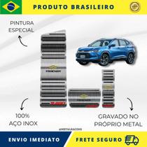KIT Pedaleira de Carro E Descanso de PÉ 100% AÇO INOX modelo do carro Chevrolet Tracker Turbo 2020 Acima Envio Rápido Brasil - Metal Racing