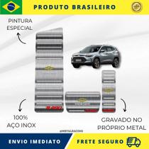 KIT Pedaleira de Carro E Descanso de PÉ 100% AÇO INOX modelo do carro Chevrolet Tracker Turbo 2022 Acima Envio Rápido Brasil