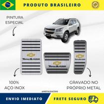 KIT Pedaleira de Carro E Descanso de PÉ 100% AÇO INOX modelo do carro Chevrolet Trailblazer 2012 Acima Envio Rápido Brasil
