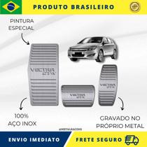 KIT Pedaleira de Carro E Descanso de PÉ 100% AÇO INOX modelo do carro Chevrolet Vectra Gt-x 2007 Acima Envio Rápido Brasil