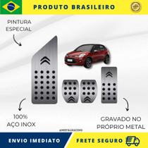 KIT Pedaleira de Carro E Descanso de PÉ 100% AÇO INOX modelo do carro Citroen C3 2003 Acima Envio Rápido Brasil