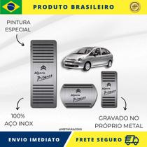 KIT Pedaleira de Carro E Descanso de PÉ 100% AÇO INOX modelo do carro Citroen Xsara Picasso 2000 Acima Envio Rápido Brasil