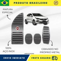 KIT Pedaleira de Carro E Descanso de PÉ 100% AÇO INOX modelo do carro Fiat Cronos 2018 acima Envio Rápido Brasil