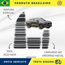 KIT Pedaleira de Carro E Descanso de PÉ 100% AÇO INOX modelo do carro Fiat Fastback 2022 acima Envio Rápido Brasil