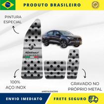 KIT Pedaleira de Carro E Descanso de PÉ 100% AÇO INOX modelo do carro Fiat Fastback Limited Edition 2022 acima Envio Rápido Brasil