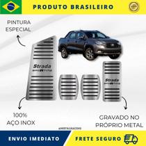 KIT Pedaleira de Carro E Descanso de PÉ 100% AÇO INOX modelo do carro Fiat Strada 1996 acima Envio Rápido Brasil